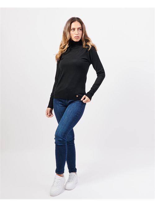Maglia donna Yes Zee dolcevita con maniche a sbuffo YES ZEE | M038-RU000801